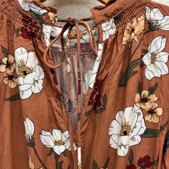 Saltwater Luxe Floral Fall Print Mini Dress S - Picture 7 of 9